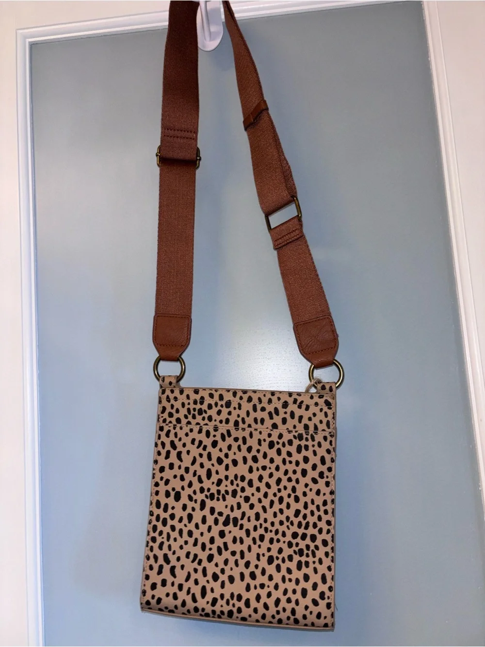 Burger & Brown animal print crossbody bag
